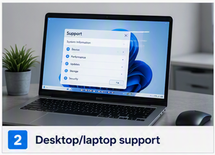 we provide Desktop and Laptop Support